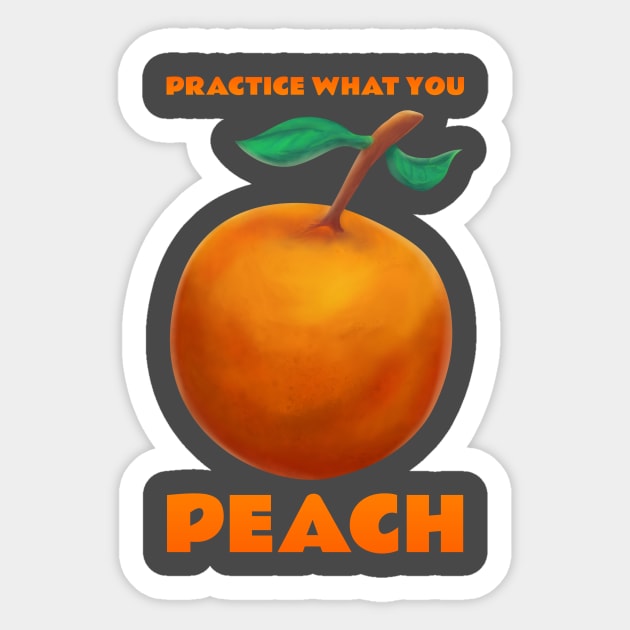 Peach Sticker by miadrawing